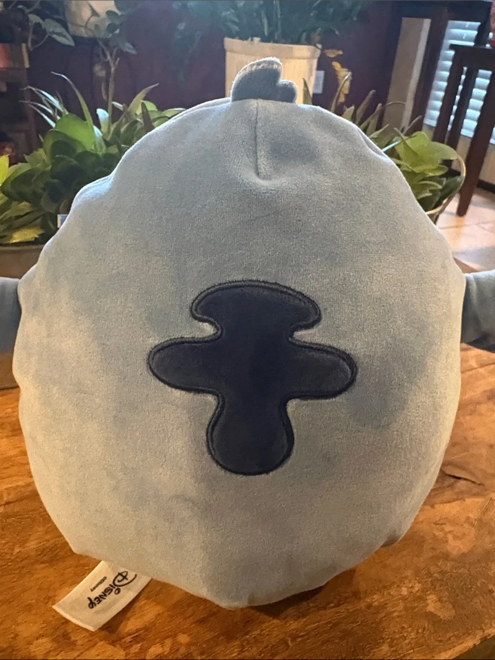 Disney Blue Stitch Plush Holding Fries Cute Squishmallow-Style Pillow - Like New